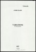 Variations : for string quartet / Andre Hajdu.