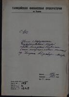 W sprawie podania Mejera Eisenberga, kupca w Kałuszu, o pozwolenie w posiadaniu dwóch młynów.