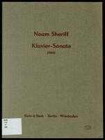 Klavier-Sonate (1961) / Noam Sheriff.