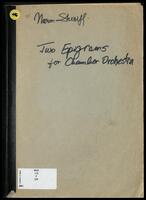 Two epigrams for chamber orchestra / Noam Sheriff.