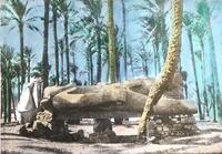 Statue of Ramses II, lying, Memphis, Egypt.