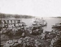 Wool Barges on River Murray, Australia.