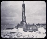 High tide, Blackpool, England.