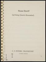 2nd string quartet (Rosendorf) / Noam Sheriff.