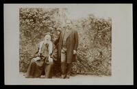 Photograph of Abraham Shalom Yahuda with Moshe Benaim.