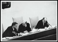 Photograph of Judges at Eichmann trial.