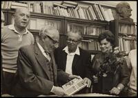 Max Brod with Alex Bein and Pnina Ornstein.
