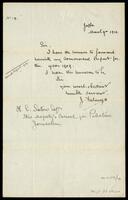 Commercial report 1909, Jaffa.