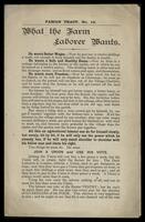 Fabian Tract № 19 "What the Farm Laborer Wants".
