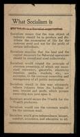 "What Socialism is" declaration.