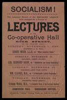 An invitation to a lectures "What Socialism Means", "A Practicable Labour Programme", "Radicalism and Social Democraty" and "A Socialism View of the Political Outlook".