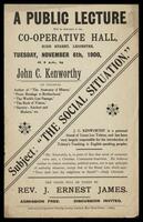 An invitation to the a lecture "The Social Situation".