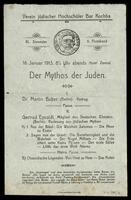 Verein der jüdischen Hochschüler "Bar Kochba" in Prag.