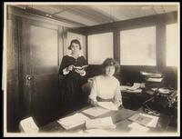 Miss Blanche Jacobson, Secretary to Mr. De Haas and her assistant, Miss Rosalie D. Krohn.