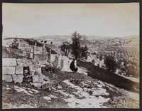 View taken from St. Stephen's Gate, Jerusalem, showing Mount Scopus in the Distance