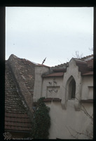 Photograph of: Unspecified Jewish building in Vršac, possibly with Prayer Hall : Southern façade-detail.