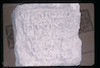 Photograph of: Fragments of tombstones from a destroyed Jewish cemetery in Vlorë.