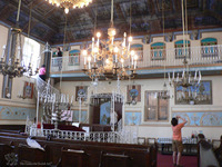 Photograph of: Great Synagogue (Hoykhe Shul) in Botoşani - Main prayer hall - West wall : Interior.