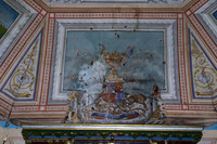 Photograph of: Great Synagogue in Hârlău-Domed ceiling.