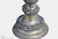 Photograph of: Torah finial : Inscription.