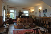 Photograph of: Prayer hall in the Community building in Iaşi, Romania.