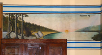 Photograph of: Old Wooden Synagogue (Besht Synagogue) in Piatra Neamț - Small prayer hall - Psalm 137 : South wall, western corner.