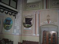 Photograph of: Great Synagogue in Fălticeni - Main prayer hall - Wall paintings - Tribes of Israel.