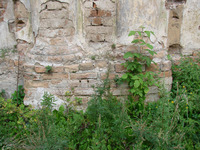 Photograph of: Great Synagogue in Stolin - Prayer hall - Eastern wall : Torah ark structure, lower tier, bases of northern columns.