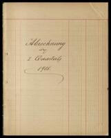 Lema'an Zion: Abrechnung des I-II Quartals 1905.