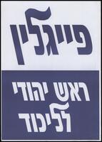 פייגלין - ראש יהודי לליכוד.