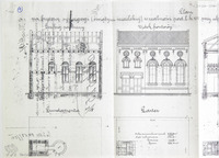 Photograph of: Or Shemesh Synagogue (the Tschup Shul) in Lviv (Lwów, Lemberg, Lvov) : Construction design.