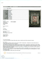 Photograph of: Parokhet (Torah Ark curtain) : Description (Word).