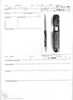 Photograph of: Mezuzah cover : Field documentation.