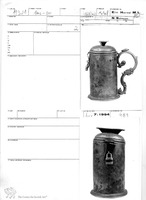 Photograph of: Alms box : Field documentation.