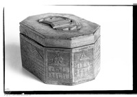 Photograph of: Ethrog container.
