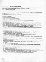 Photograph of: Description of the Jewish school in Bila Tserkva (Belaia Tserkov') : Description.
