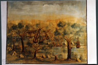 Photograph of: Beit Tfila Benyamin in Chernivtsi (Czernowitz), Ukraine, 1923, photos 1994 : Wall painting.