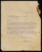 Letters to the president of the League of Nations.