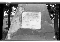 Photograph of: Holocaust memorial in Kremenets on the place of mass murder : Old memorial at the mass grave.