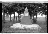 Photograph of: Holocaust memorial in Kremenets on the place of mass murder : Old memorial at the mass grave.