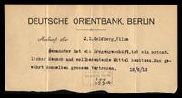 Deutsche Orientbank.