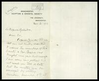 Manchester Egyptian and Oriental Society.