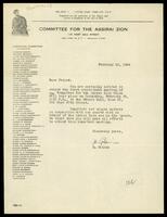 Committee for the Assirai Zion, New York.