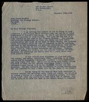 Letter to Moshe Shertok.