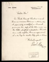 Mosse, Emil on his brother Rudolf.