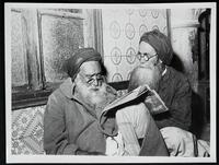 Two elderly Jews from Djerba studying at the Great Synagogue of Djerba.