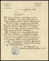 Letter of recommendation for Isaac Yahuda from the Lämel school in Jerusalem.