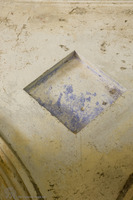 Photograph of: Great Synagogue in Oshmiany - Prayer Hall - Western Wall : Sunken rhomboid between the arches.