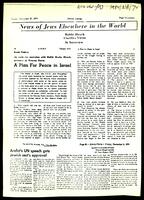 A Plan For Peace in Israel / Arafat's UN speech gets Jewish sect's approval / Agudath Israel Leader Charges: "Dayan Forgot Lesson Of Yom Kippur War".