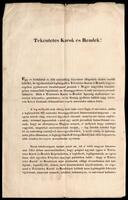 Letter by the Jewish communities in Zala county to the Diet of Hungary.